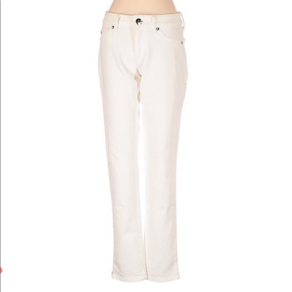 DL1961 24 Angel Cigarette ankle smart white wash denim‎ ankle midrise jeans
